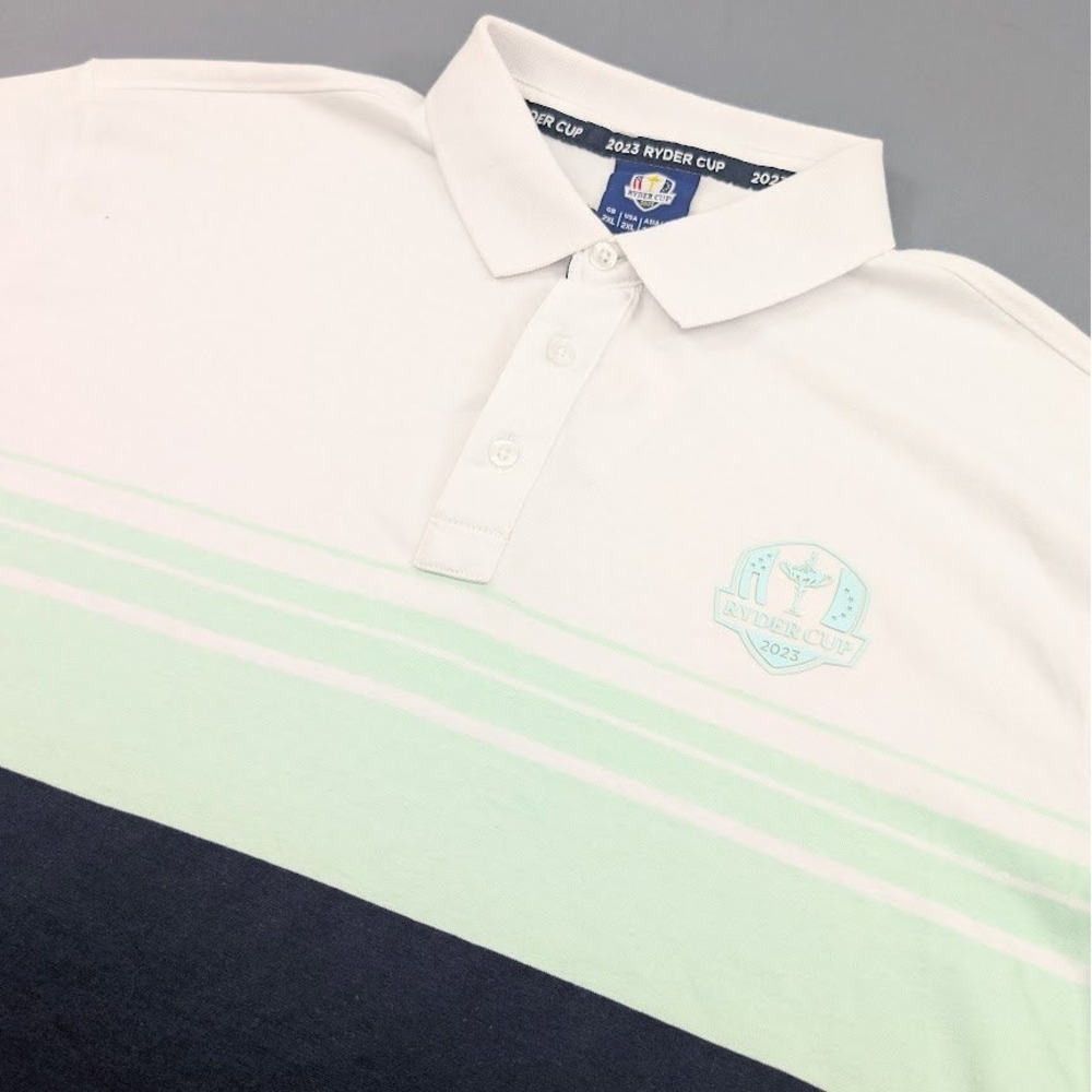 2023 Ryder Cup Official Merchandise Polo Shirt Men's Size‎ 2XL White Green Navy